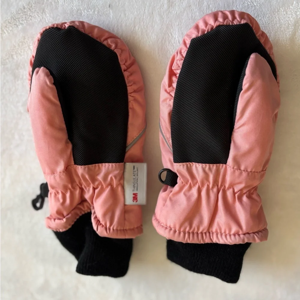 3M Thinsulate Kids Mittens Toddler Gloves Ski Fleece Pink OS
